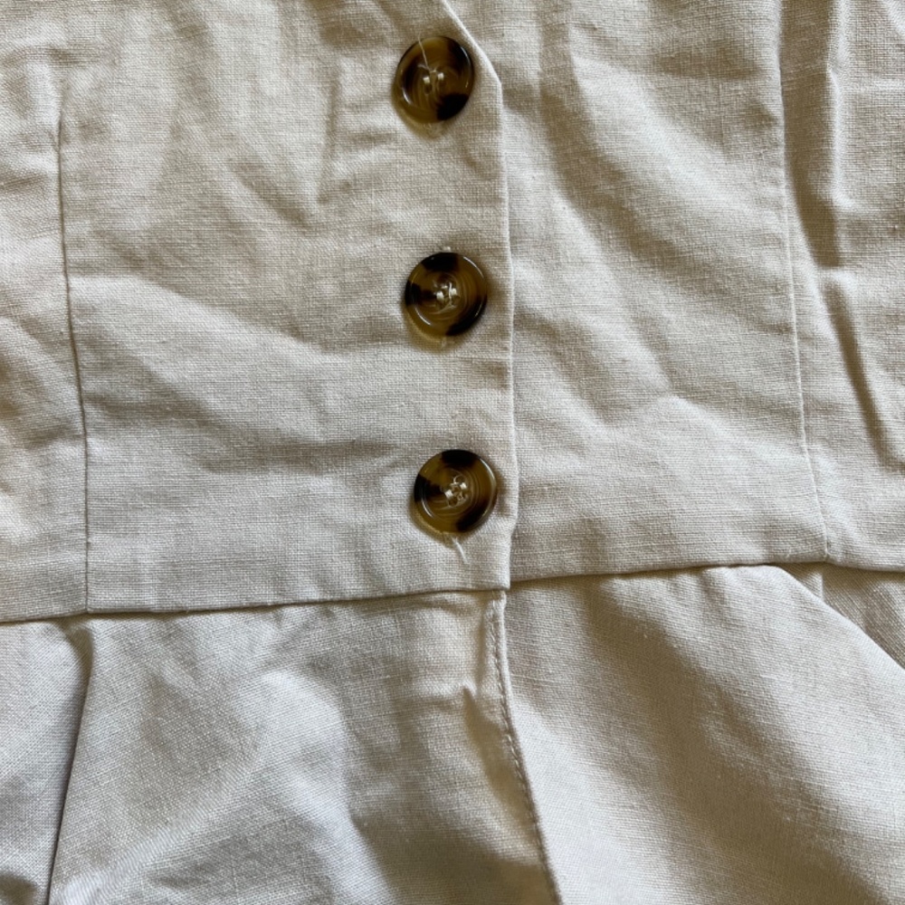 Superdown Linen Cropped Blouse - image 7